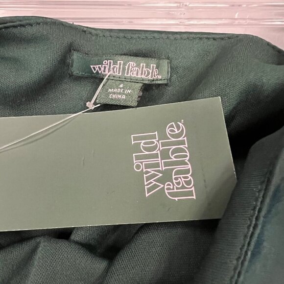 Wild Fable Women's Sleeveless Ruffle Slip Dress Green Size Small Above Knee New - Picture 8 of 9